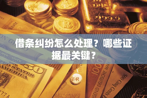 济南借条纠纷怎么处理？哪些证据最关键？