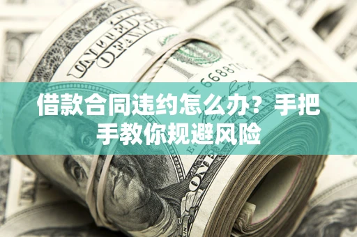 济南借款合同违约怎么办？手把手教你规避风险