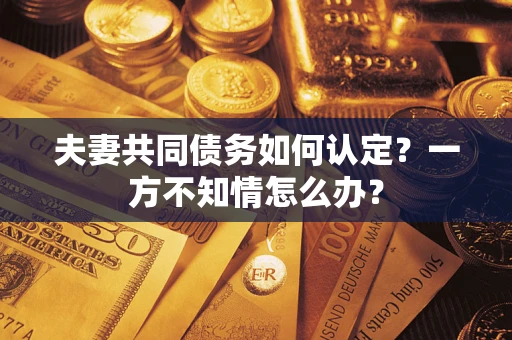 济南夫妻共同债务如何认定？一方不知情怎么办？