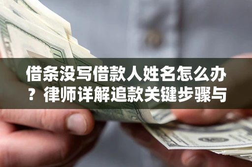 济南借条没写借款人姓名怎么办？律师详解追款关键步骤与证据链构建