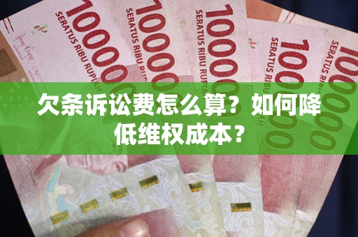 济南欠条诉讼费怎么算？如何降低维权成本？